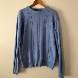 Oscar De La Renta Blue Knit Sweater